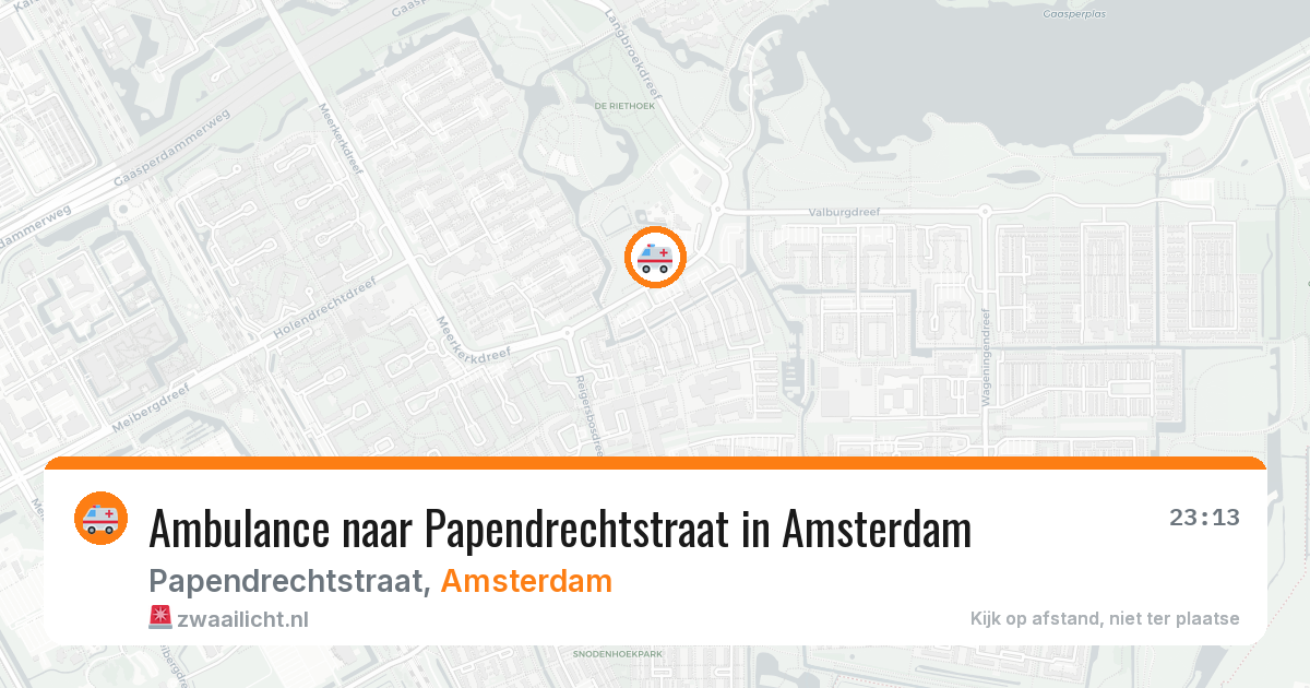 Ambulance naar Papendrechtstraat in Amsterdam — 11 aug 2026
