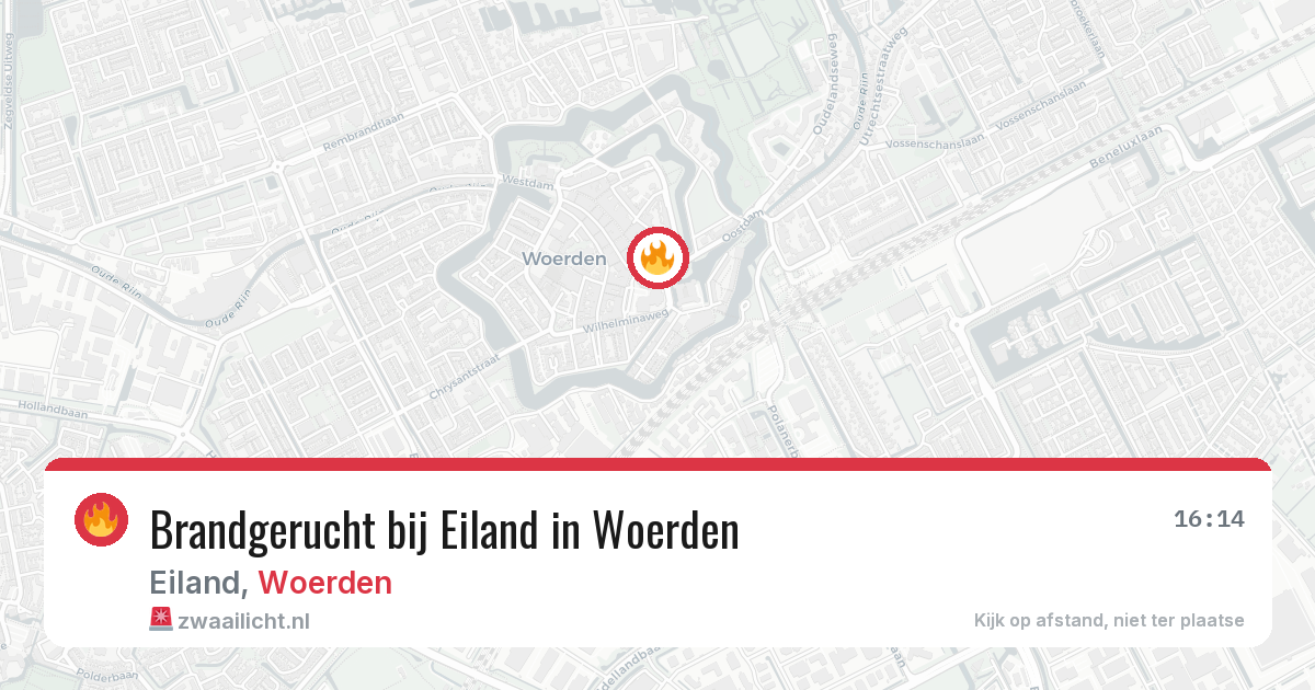 Brandgerucht bij Eiland in Woerden — 3 jul 2026