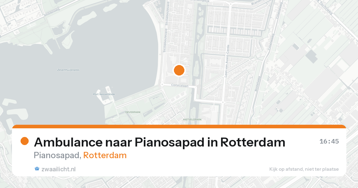 Ambulance naar Pianosapad in Rotterdam — 23 aug 2026