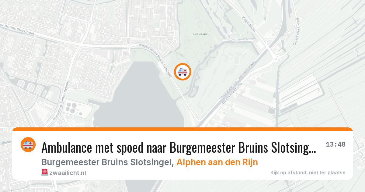 Ambulance met spoed naar Burgemeester Bruins Slotsingel in Alphen aan den Rijn — 23 mei 2026