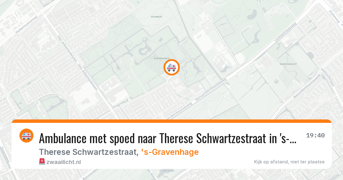 Ambulance met spoed naar Therese Schwartzestraat in 's-Gravenhage — 7 jul 2026