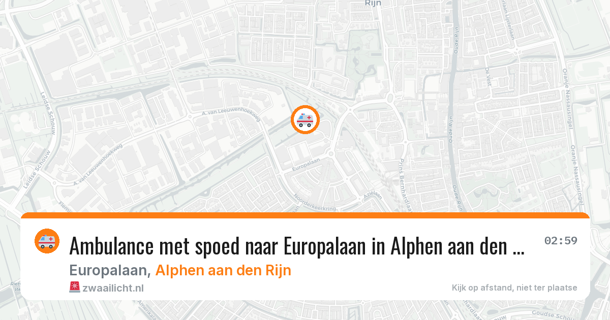 Ambulance met spoed naar Europalaan in Alphen aan den Rijn — 19 jun 2026