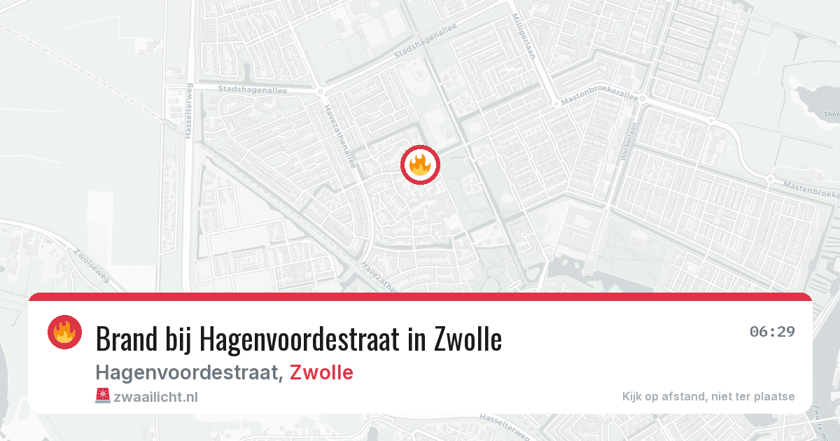 Brand bij Hagenvoordestraat in Zwolle — 4 aug 2026
