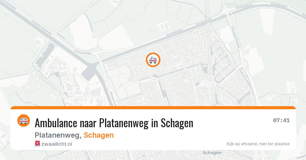 Ambulance naar Platanenweg in Schagen — 13 jul 2026