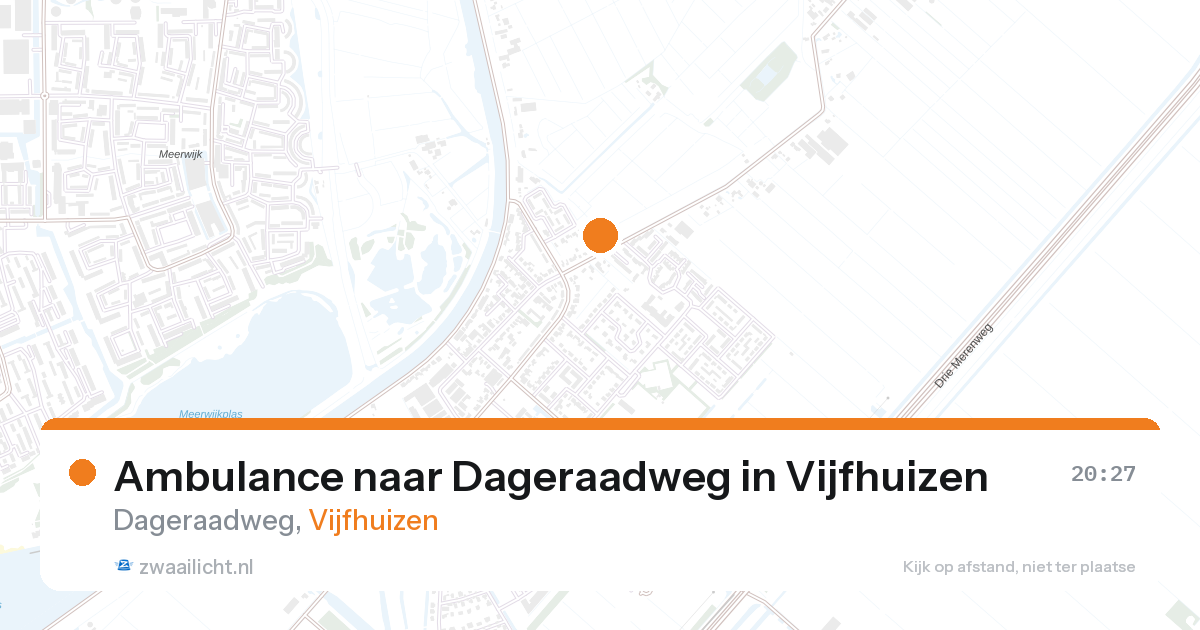 Ambulance naar Dageraadweg in Vijfhuizen — 26 aug 2026