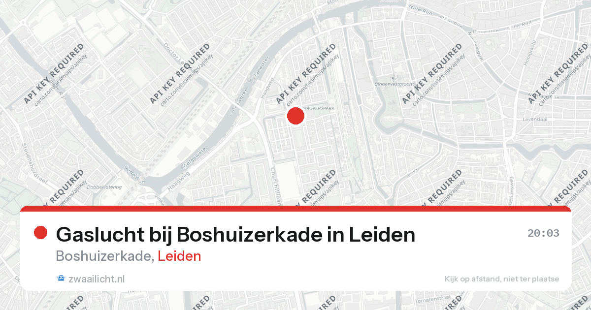 Gaslucht bij Boshuizerkade in Leiden — 23 feb 2026