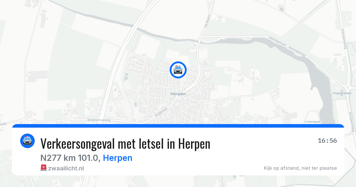 Verkeersongeval met letsel in Herpen — 15 jul 2026