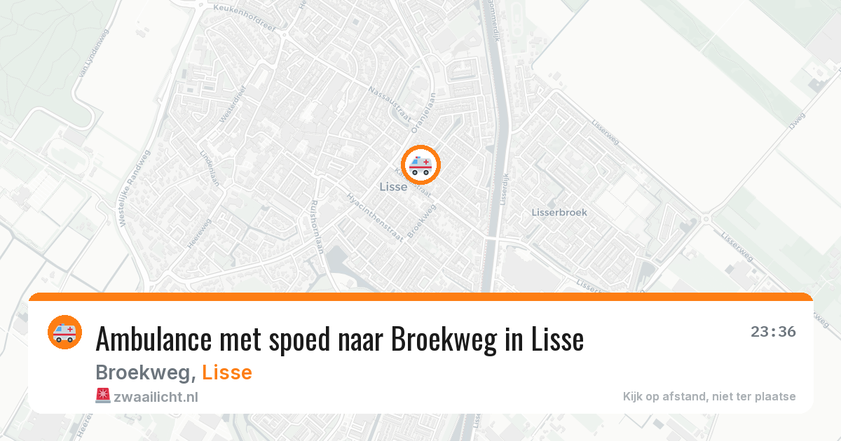 Ambulance met spoed naar Broekweg in Lisse — 9 apr 2026