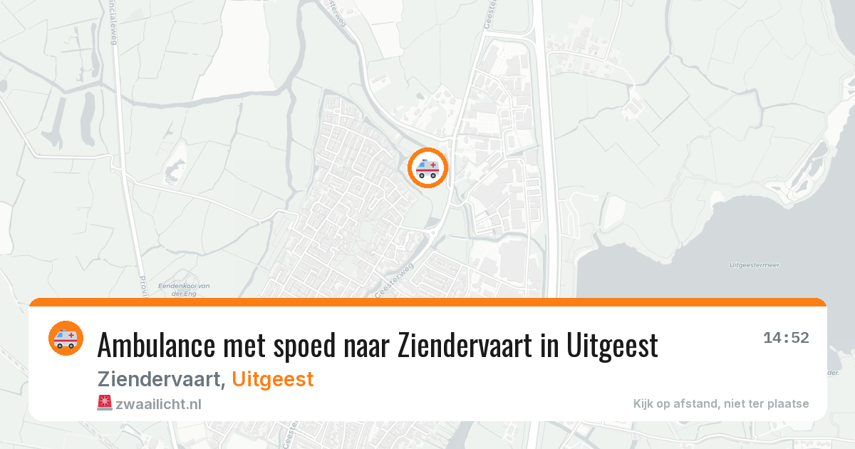 Ambulance met spoed naar Ziendervaart in Uitgeest — 12 feb 2026
