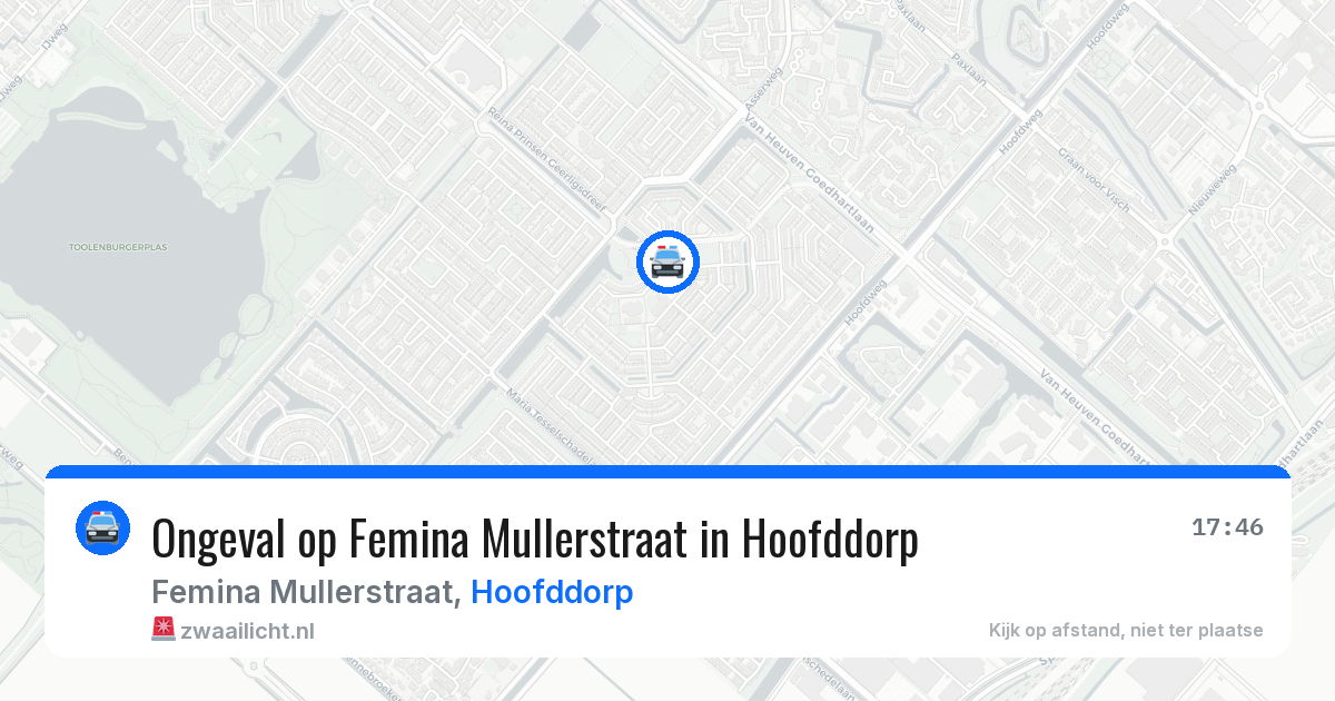 Ongeval op Femina Mullerstraat in Hoofddorp — 6 apr 2026