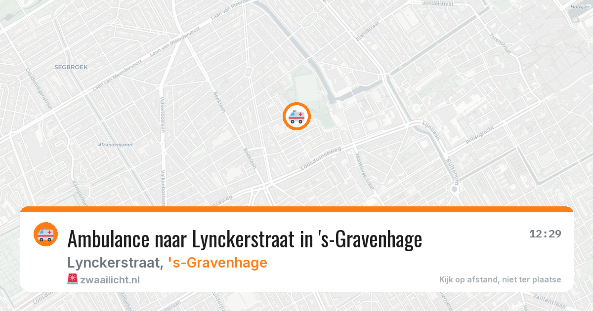 Ambulance naar Lynckerstraat in 's-Gravenhage — 14 aug 2026