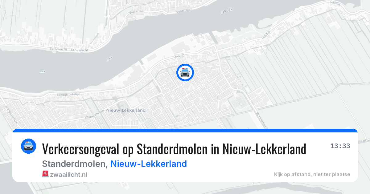 Verkeersongeval op Standerdmolen in Nieuw-Lekkerland — 5 jun 2026
