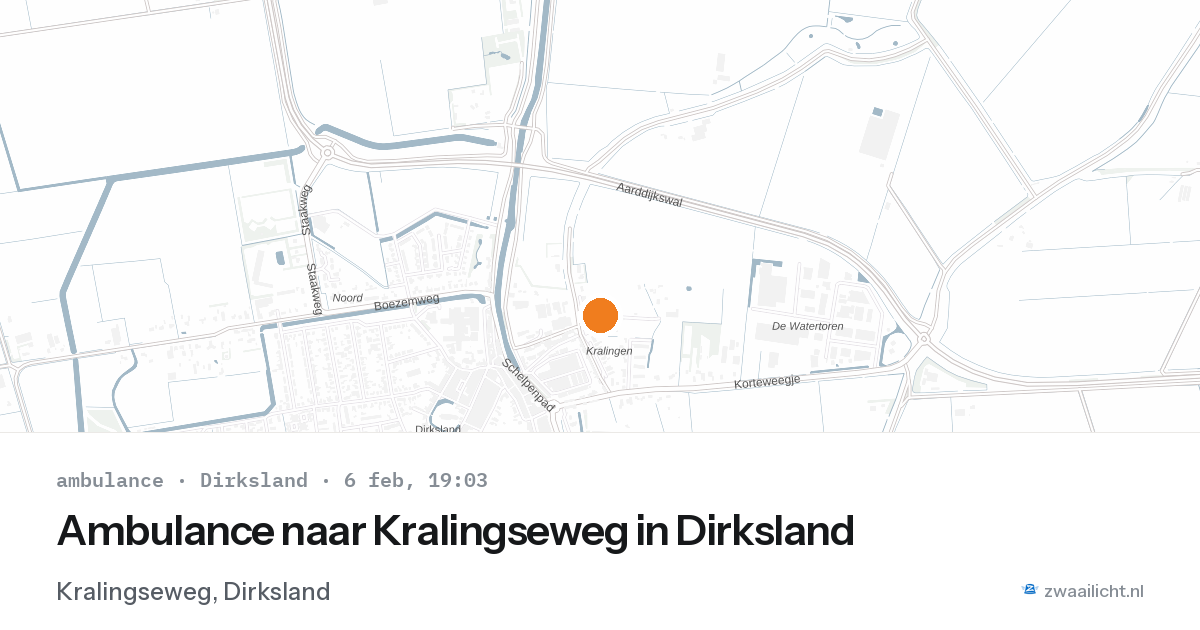 Ambulance naar Kralingseweg in Dirksland — 6 feb 2026