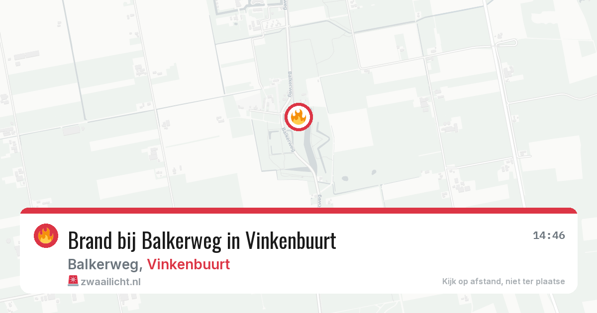 Brand bij Balkerweg in Vinkenbuurt — 8 mrt 2026