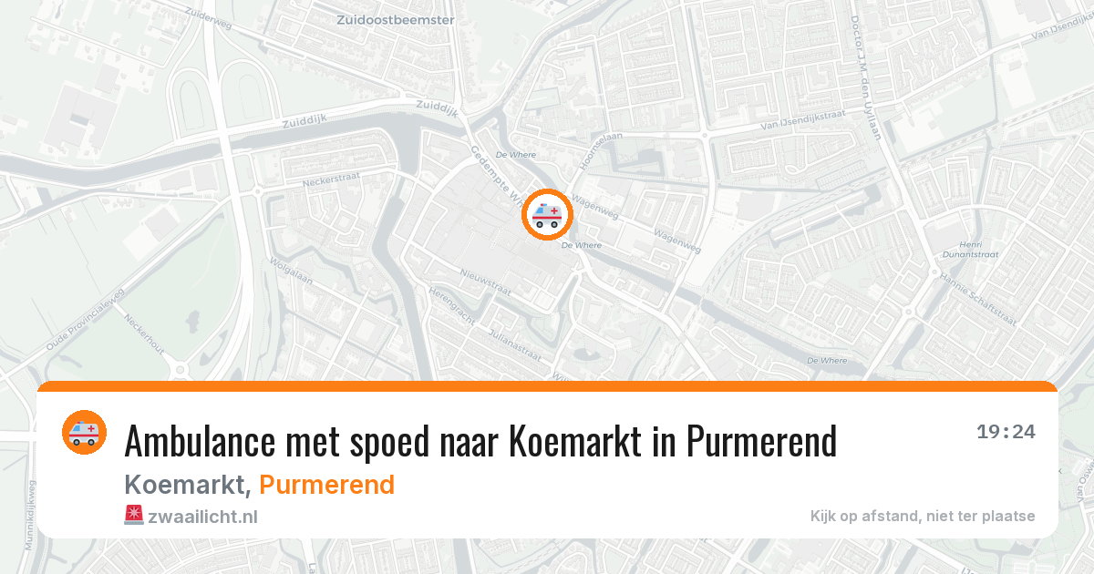 Ambulance met spoed naar Koemarkt in Purmerend — 29 jan 2026