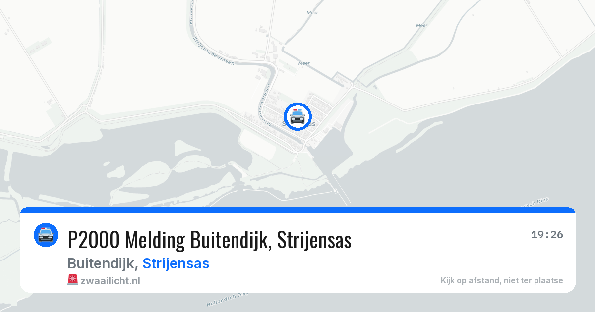 P2000 Melding Buitendijk, Strijensas — 18 jun 2026