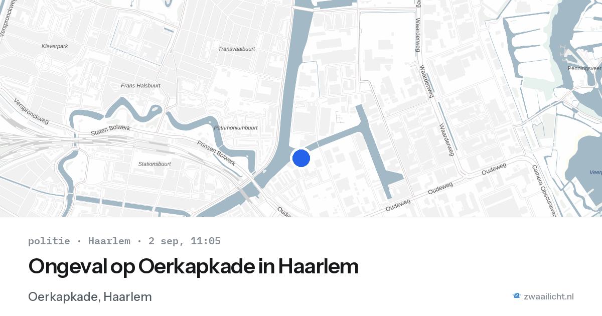 Ongeval op Oerkapkade in Haarlem — 2 sep 2026