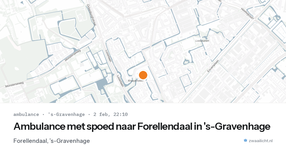 Ambulance met spoed naar Forellendaal in 's-Gravenhage — 2 feb 2026