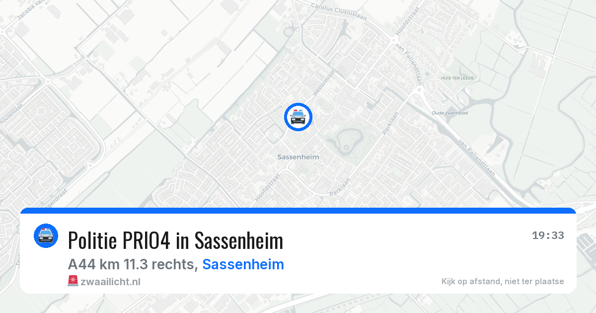 Politie PRIO4 in Sassenheim — 25 jun 2026 | 🚨 Zwaailicht.nl