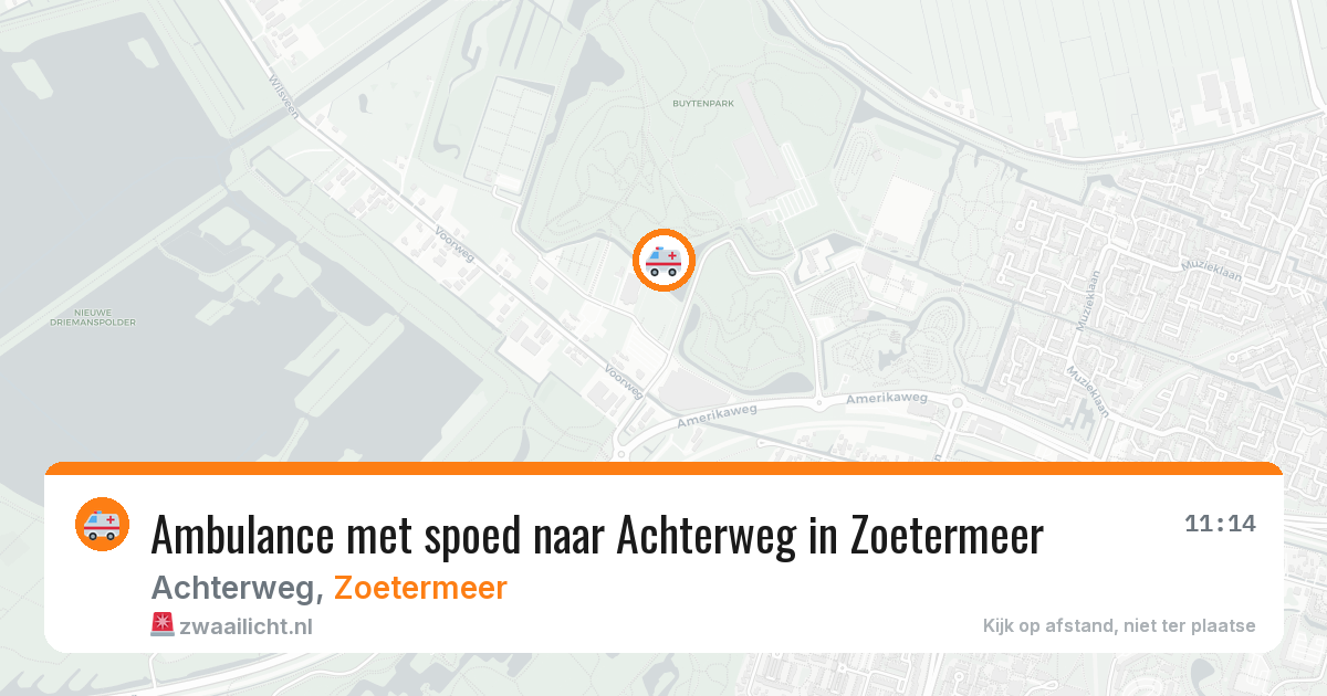 Ambulance met spoed naar Achterweg in Zoetermeer — 26 apr 2026
