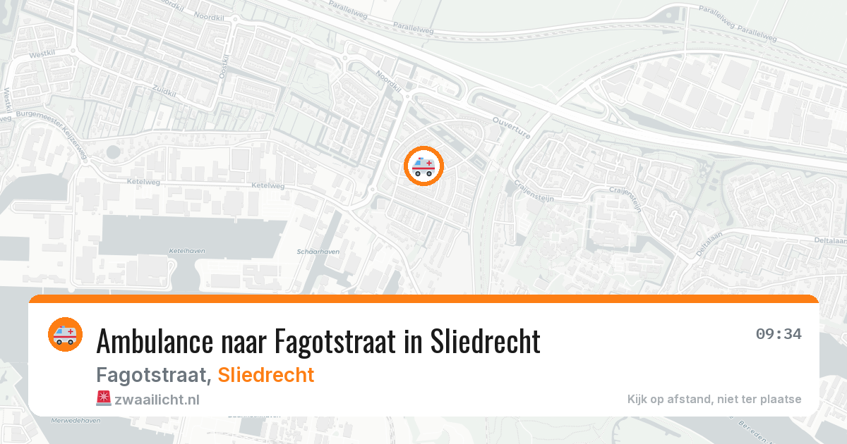 Ambulance naar Fagotstraat in Sliedrecht — 1 jul 2026