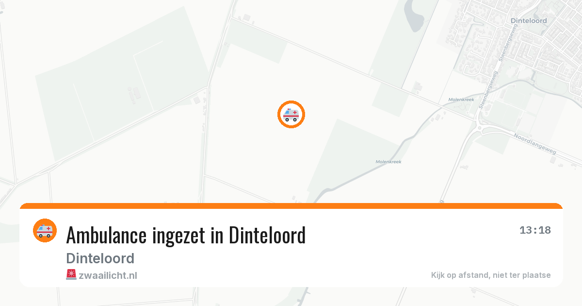 Ambulance ingezet in Dinteloord — 11 aug 2026
