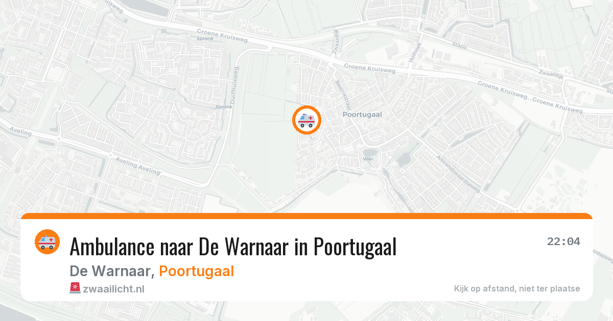 Ambulance naar De Warnaar in Poortugaal — 13 aug 2026