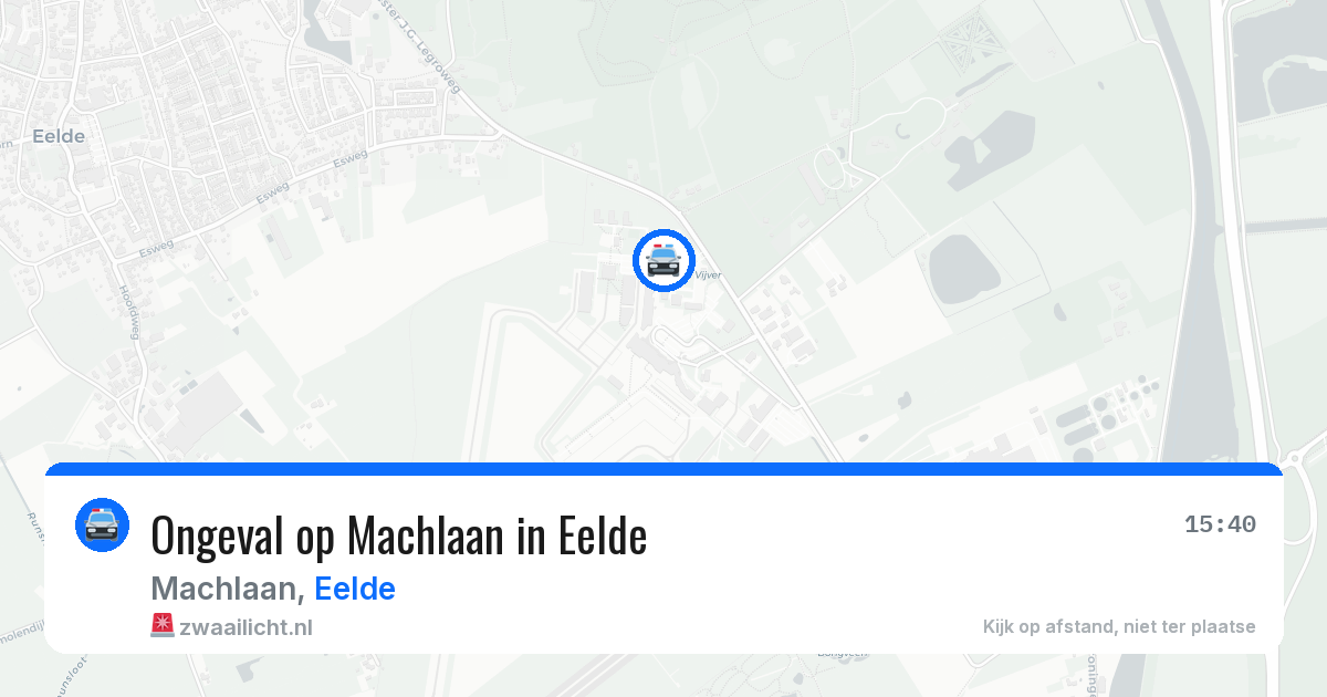 Ongeval op Machlaan in Eelde — 9 jul 2026
