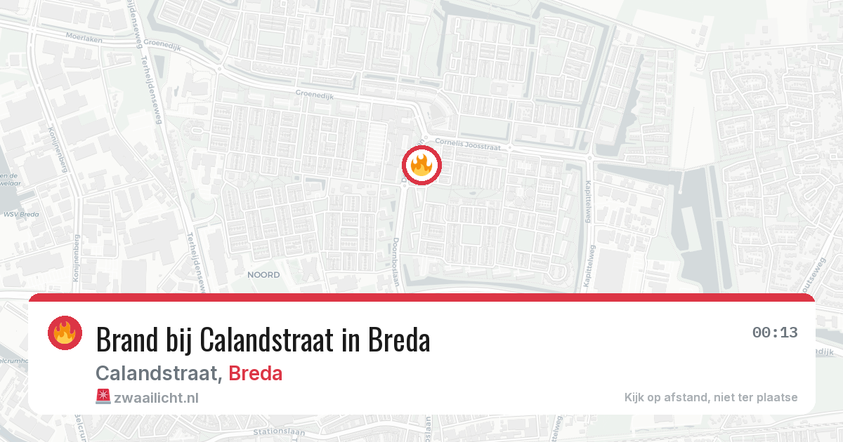 Brand bij Calandstraat in Breda — 19 jun 2026