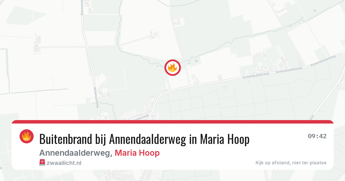 Buitenbrand bij Annendaalderweg in Maria Hoop — 25 jul 2026