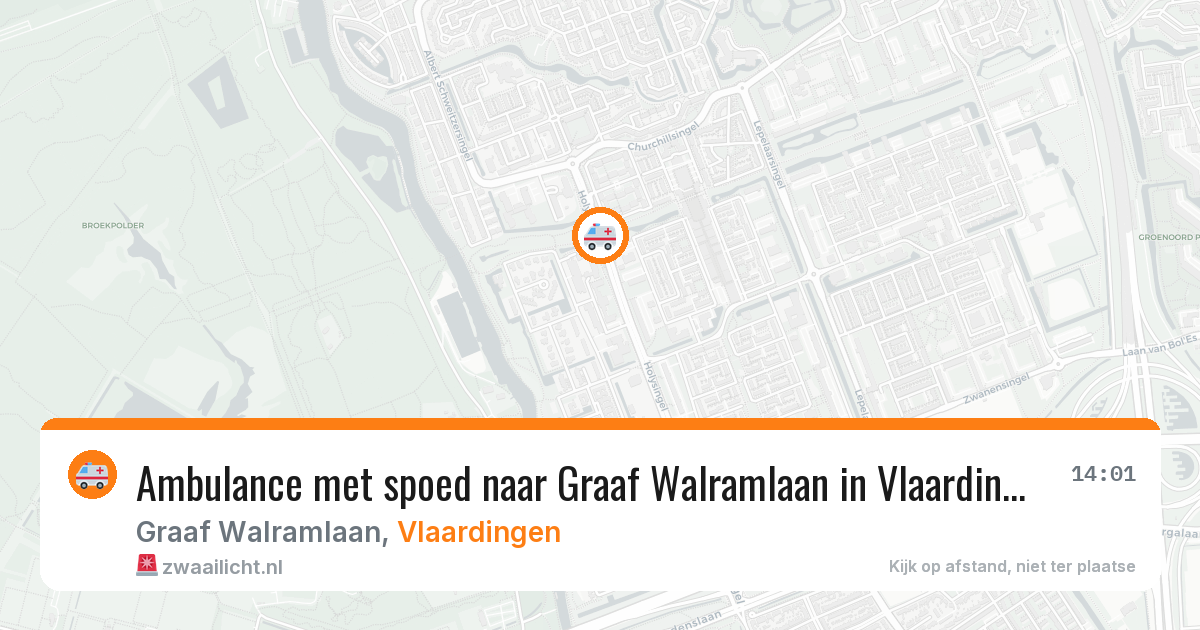 Ambulance met spoed naar Graaf Walramlaan in Vlaardingen — 17 jul 2026