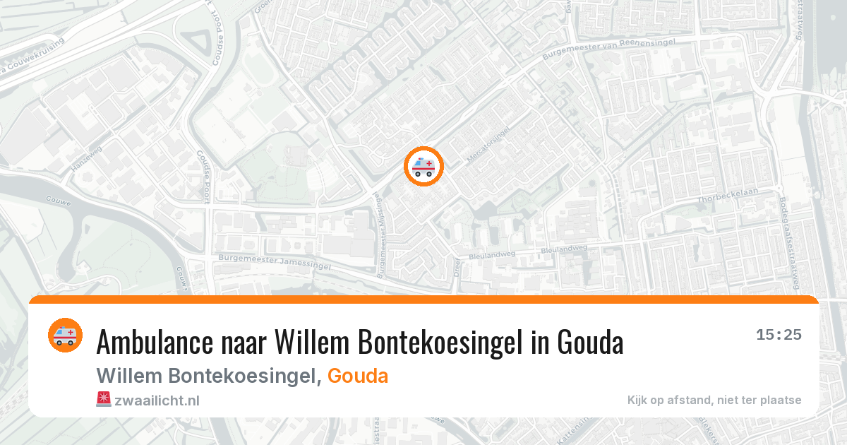 Ambulance naar Willem Bontekoesingel in Gouda — 8 feb 2026