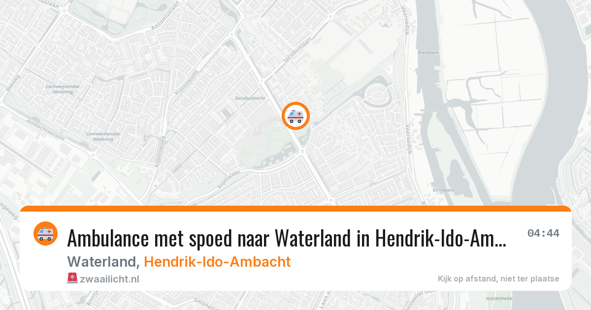 Ambulance met spoed naar Waterland in Hendrik-Ido-Ambacht — 26 jan 2026