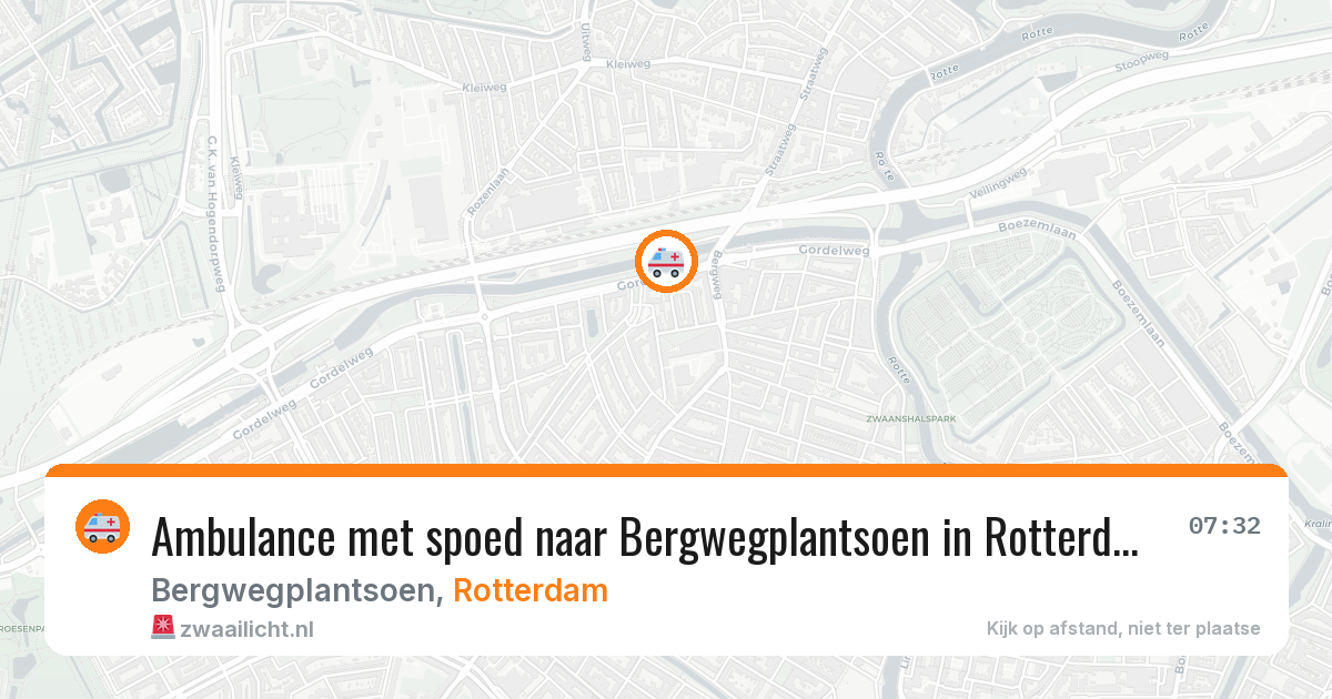 Ambulance met spoed naar Bergwegplantsoen in Rotterdam — 19 mei 2026