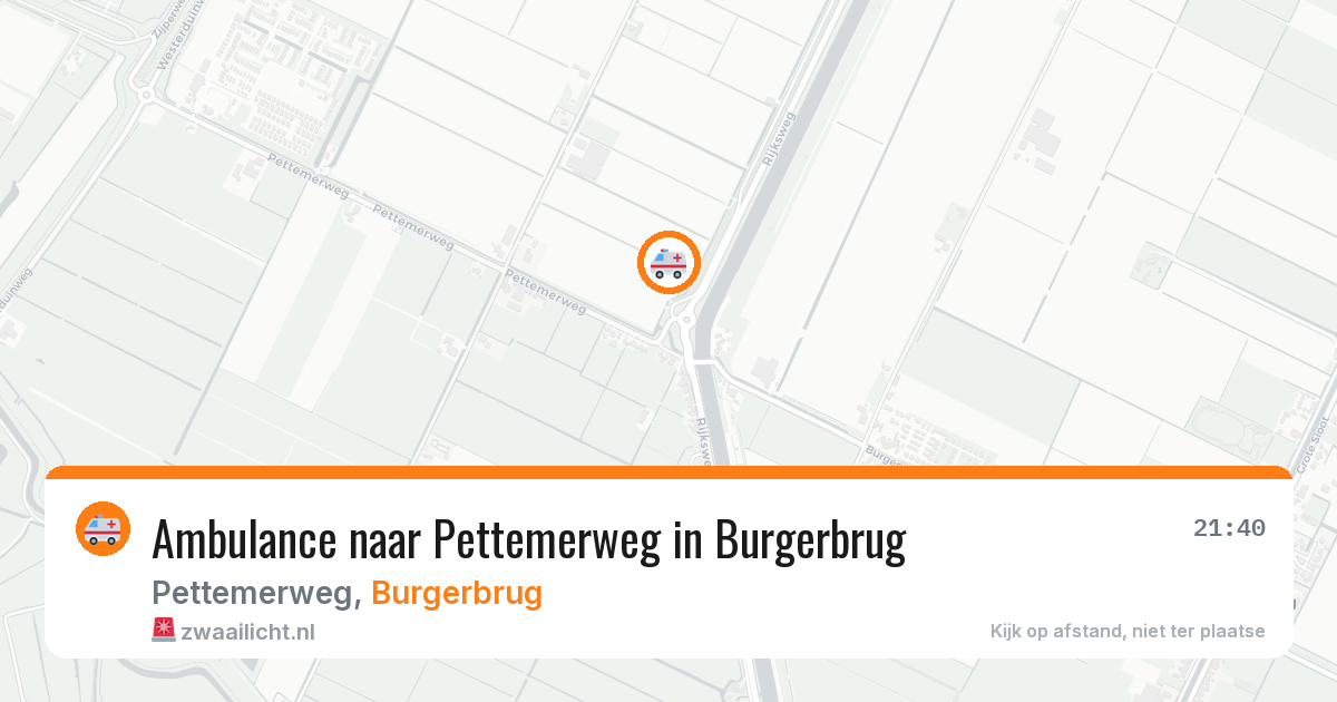 Ambulance naar Pettemerweg in Burgerbrug — 29 mrt 2026