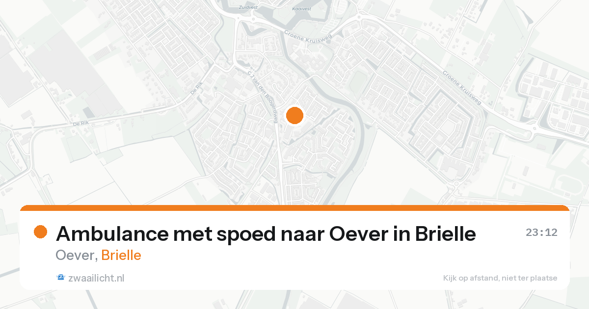 Ambulance met spoed naar Oever in Brielle — 22 aug 2026