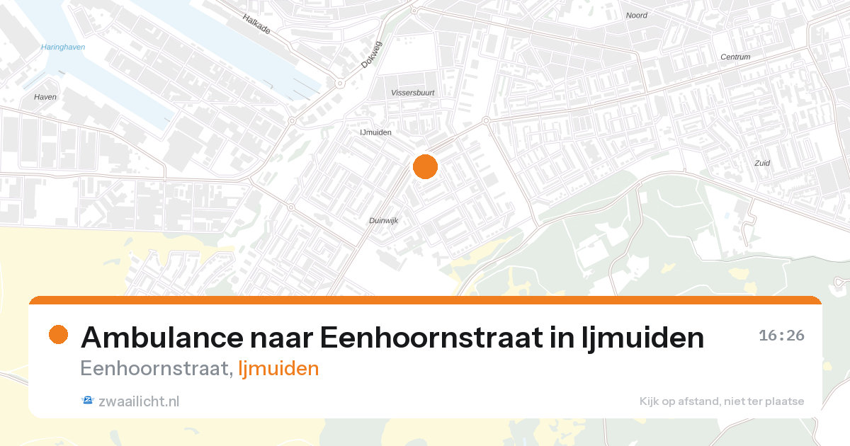 Ambulance naar Eenhoornstraat in Ijmuiden — 15 jun 2026