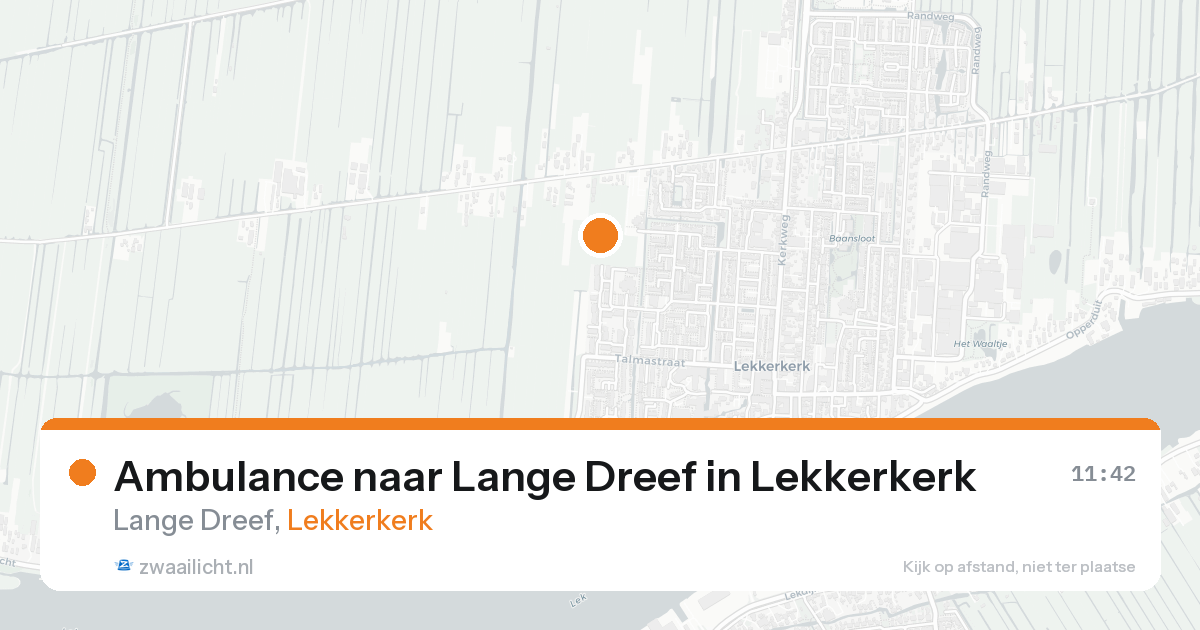 Ambulance naar Lange Dreef in Lekkerkerk — 20 aug 2026