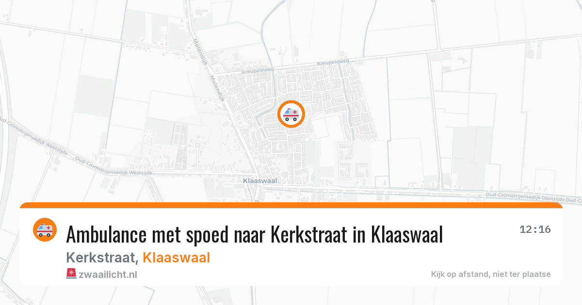 Ambulance met spoed naar Kerkstraat in Klaaswaal — 29 jan 2026
