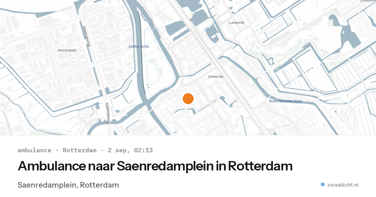 Ambulance naar Saenredamplein in Rotterdam — 2 sep 2026