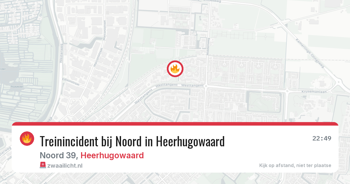 Treinincident bij Noord in Heerhugowaard — 11 aug 2026