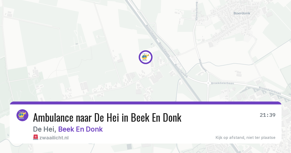 Ambulance naar De Hei in Beek En Donk — 24 jun 2026