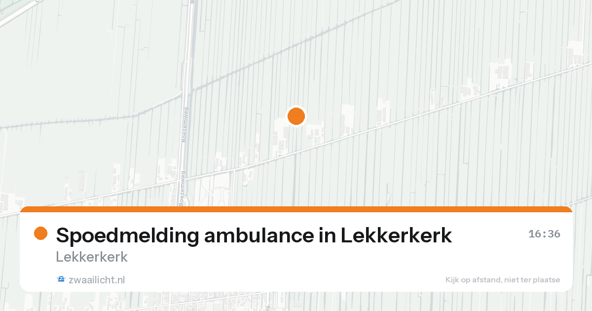Spoedmelding ambulance in Lekkerkerk — 25 aug 2026