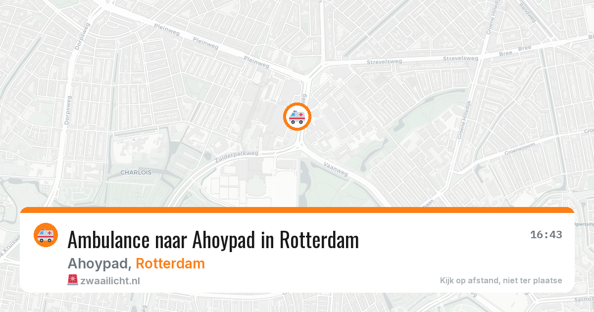 Ambulance naar Ahoypad in Rotterdam — 1 apr 2026