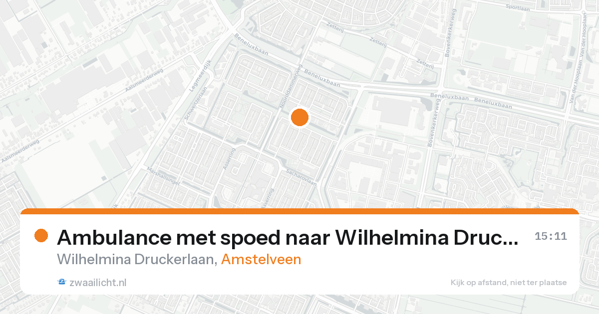 Ambulance met spoed naar Wilhelmina Druckerlaan in Amstelveen — 28 mei 2026