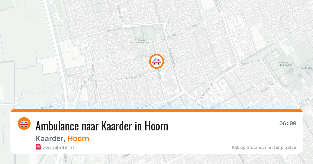 Ambulance naar Kaarder in Hoorn — 29 jul 2026
