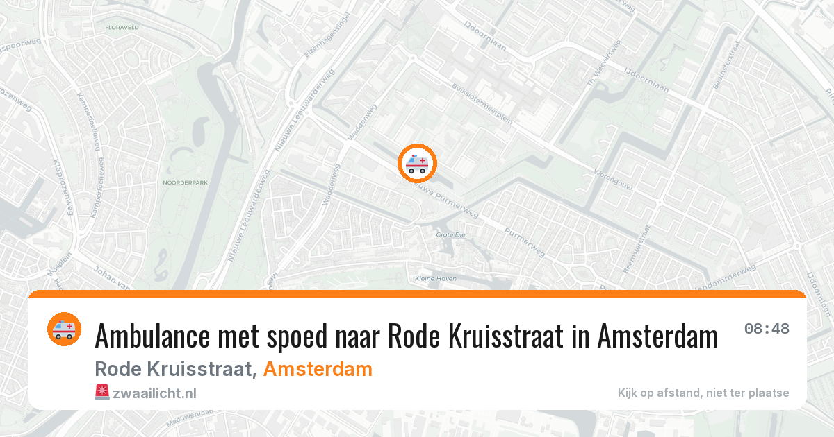 Ambulance met spoed naar Rode Kruisstraat in Amsterdam — 10 jun 2026