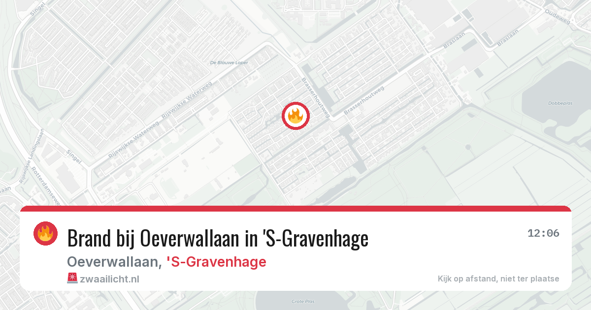 Brand bij Oeverwallaan in 'S-Gravenhage — 18 jun 2026