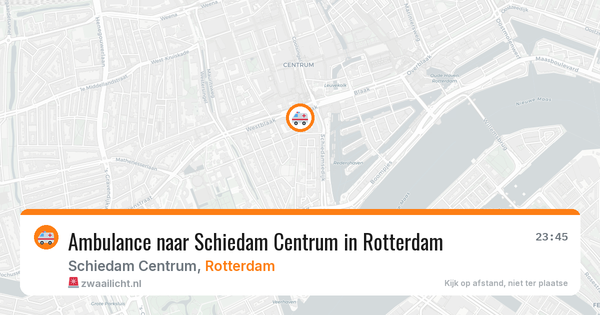 Ambulance naar Schiedam Centrum in Rotterdam — 30 mei 2026