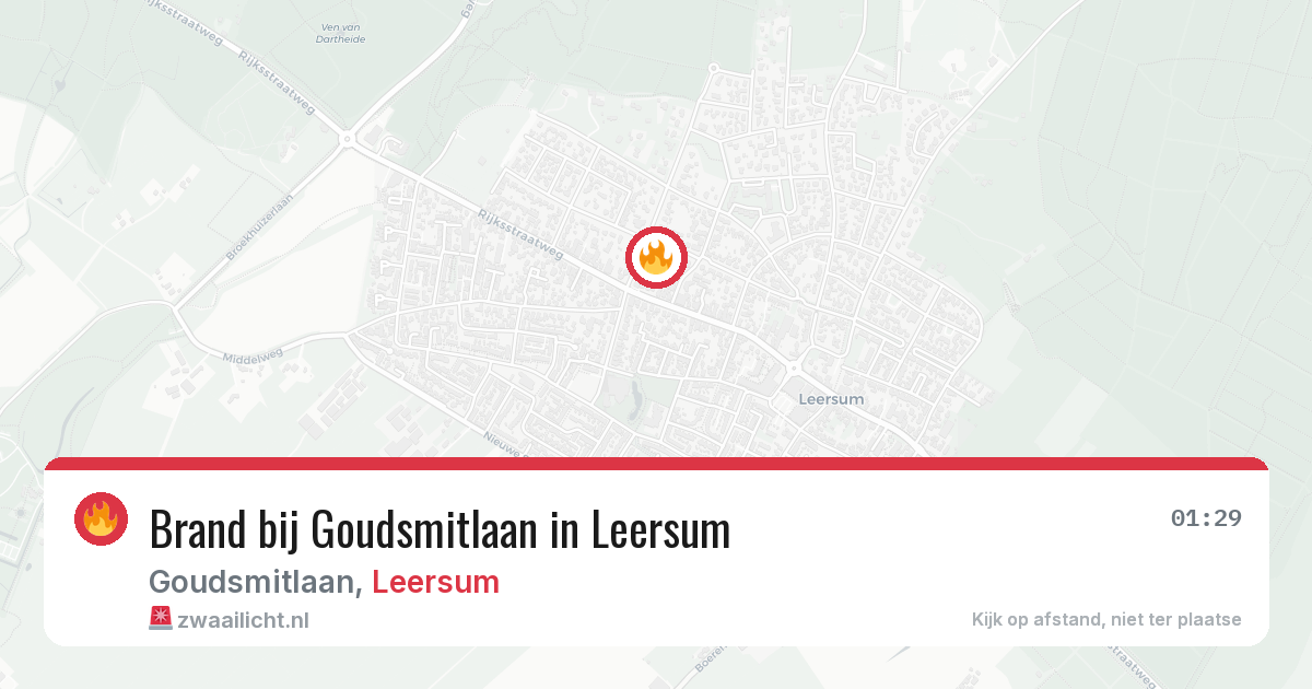 Brand bij Goudsmitlaan in Leersum — 16 mei 2026